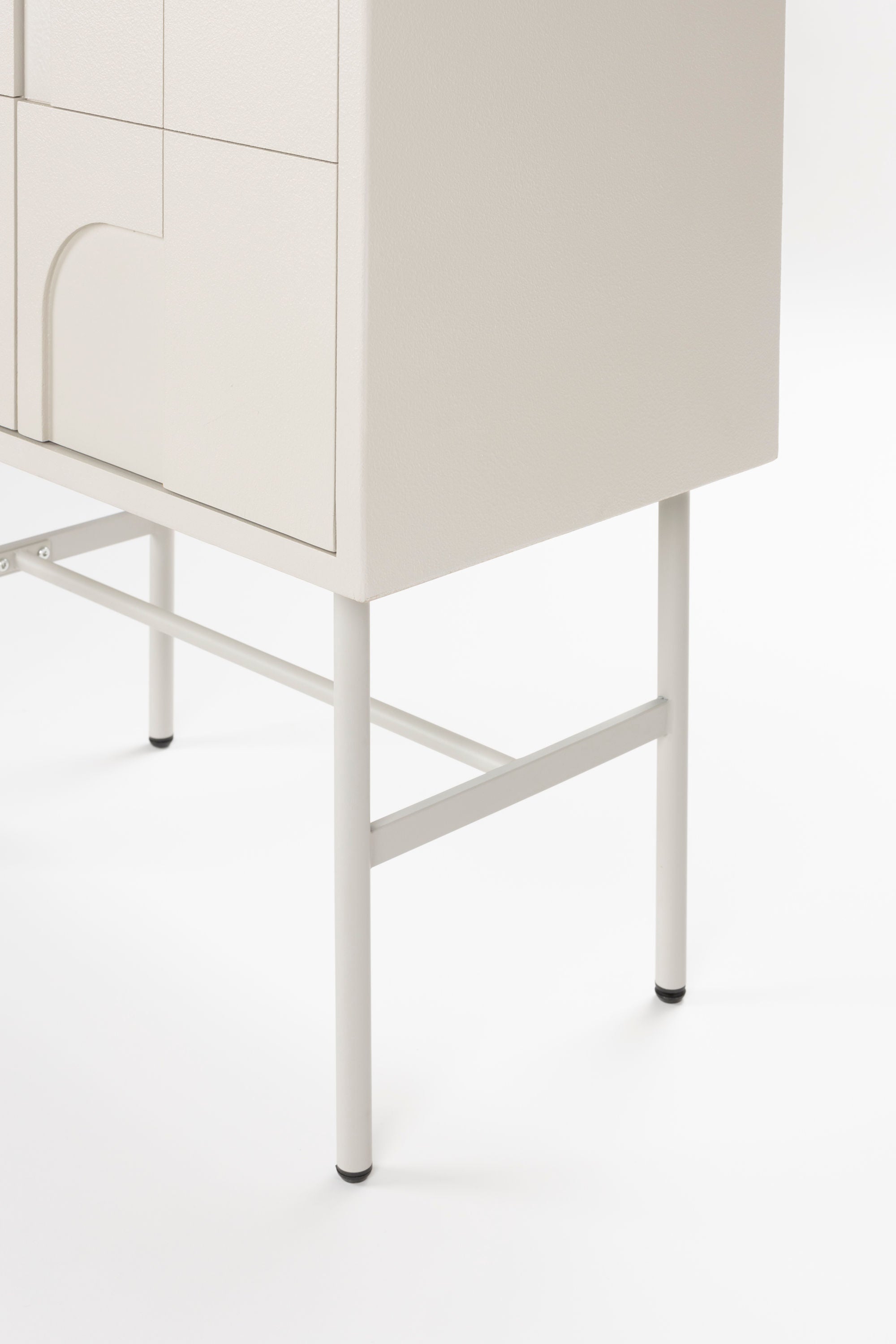 Funk Geometric Off White High Cabinet